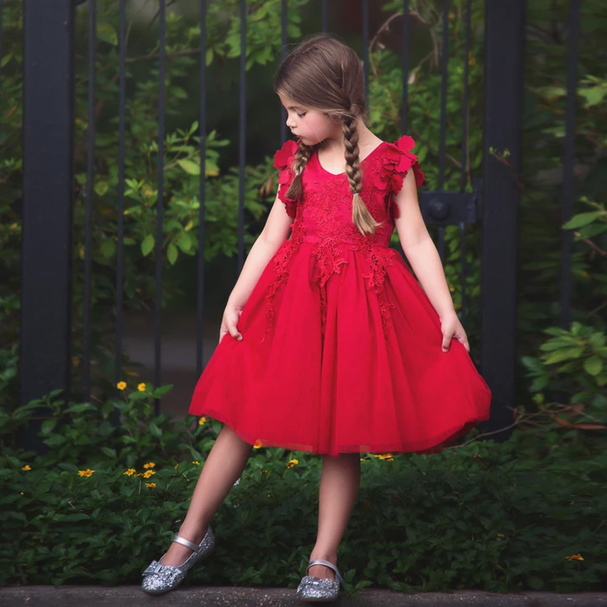 BIANCA DRESS CRIMSON