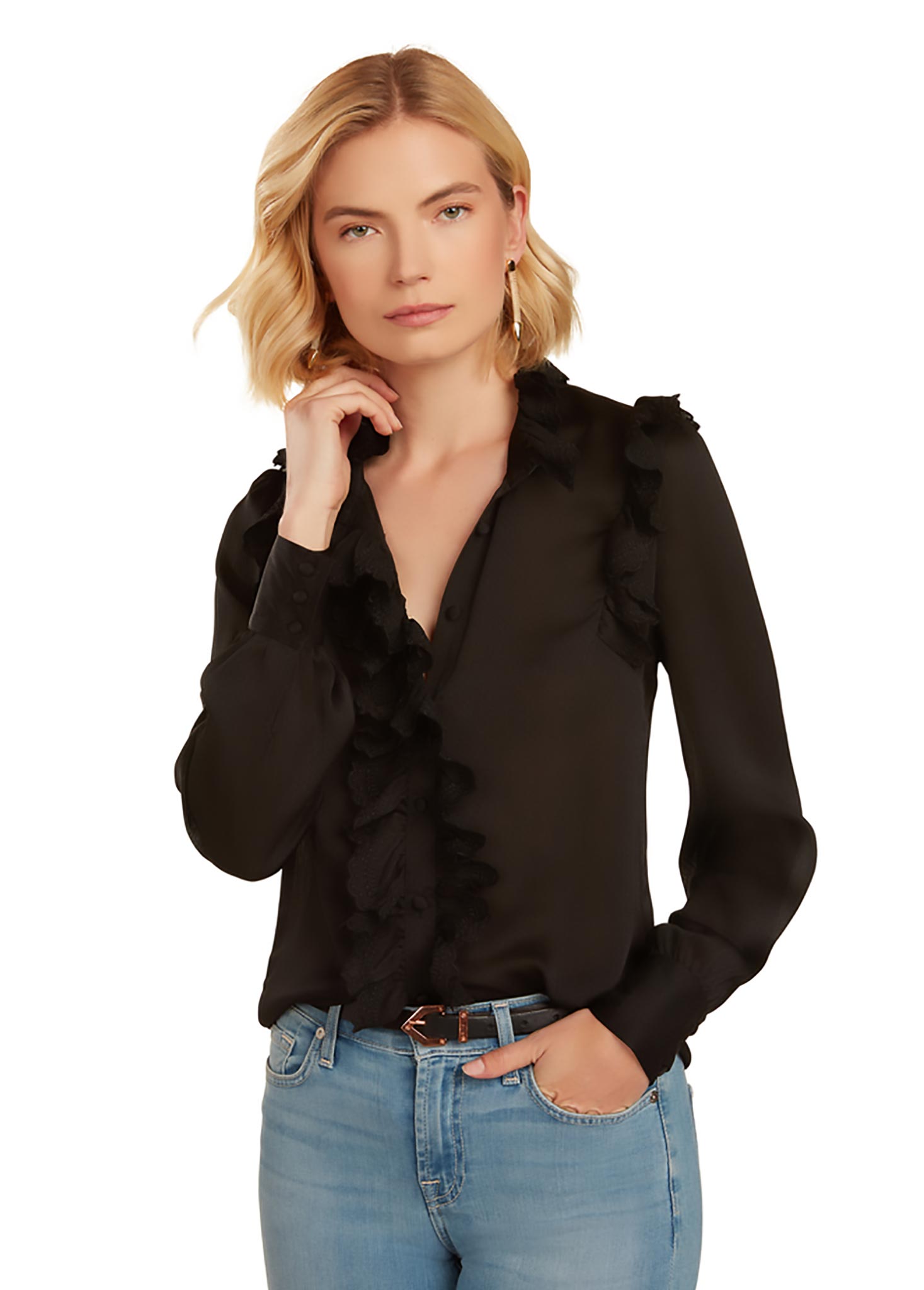 CASSANDRA BLOUSE BLACK