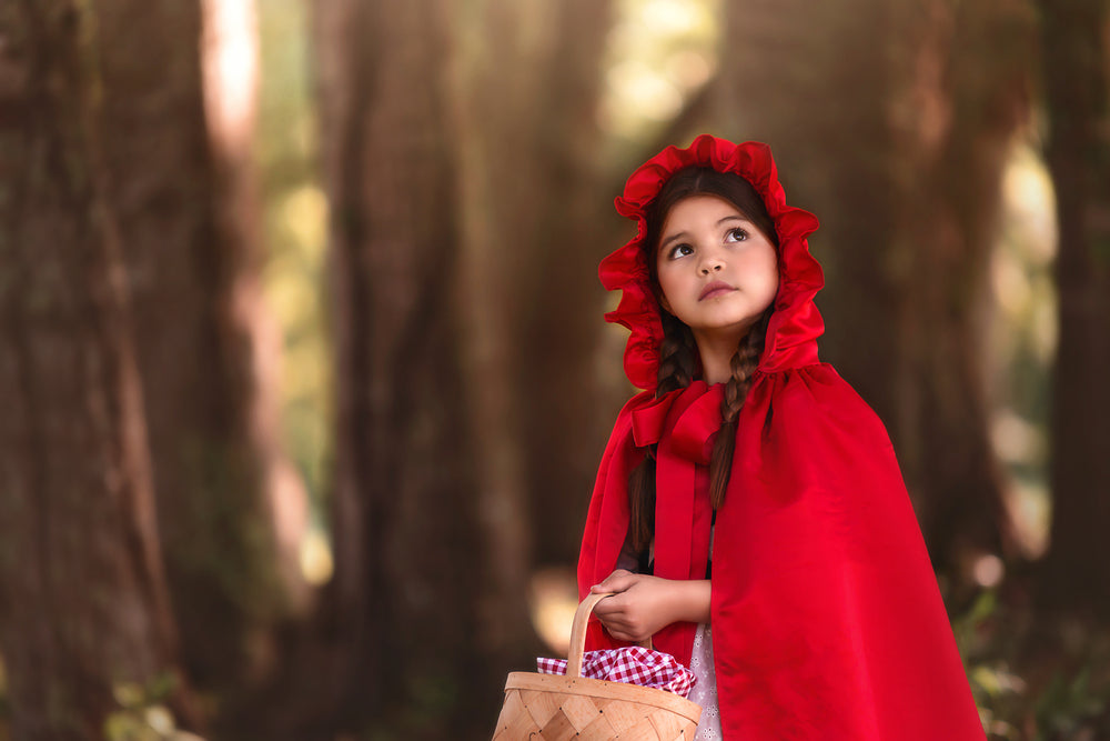 LUXE RED RIDING HOOD DRESS & CAPE SET