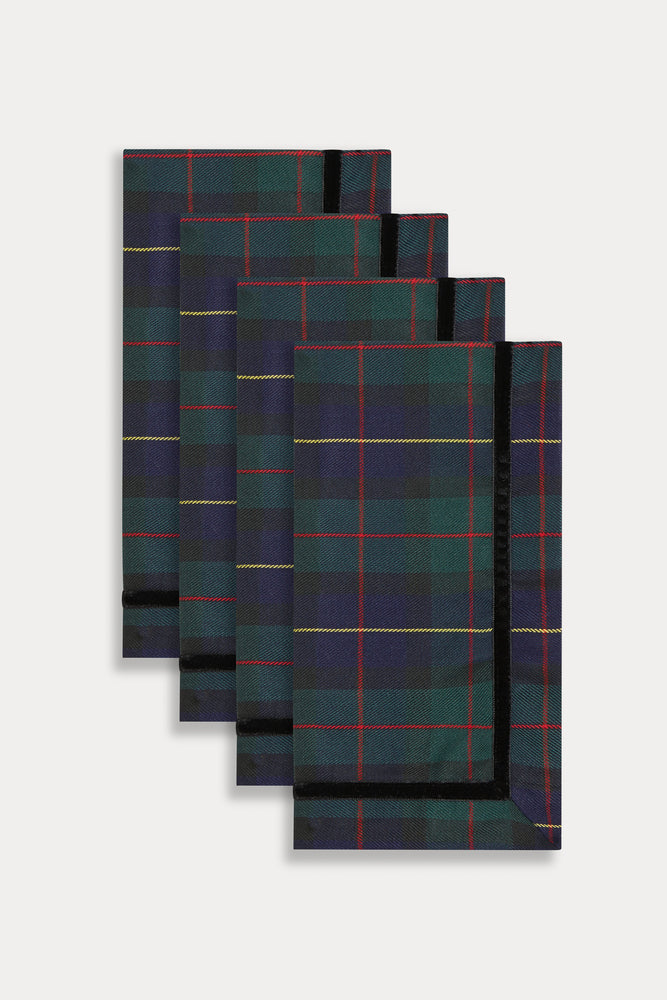 BLACK WATCH TARTAN NAPKIN SET OF 4