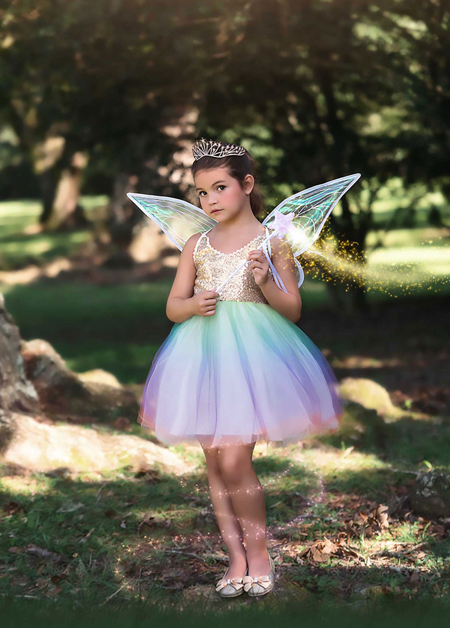 FAIRY DRESS, WINGS & WAND-3PC. SET