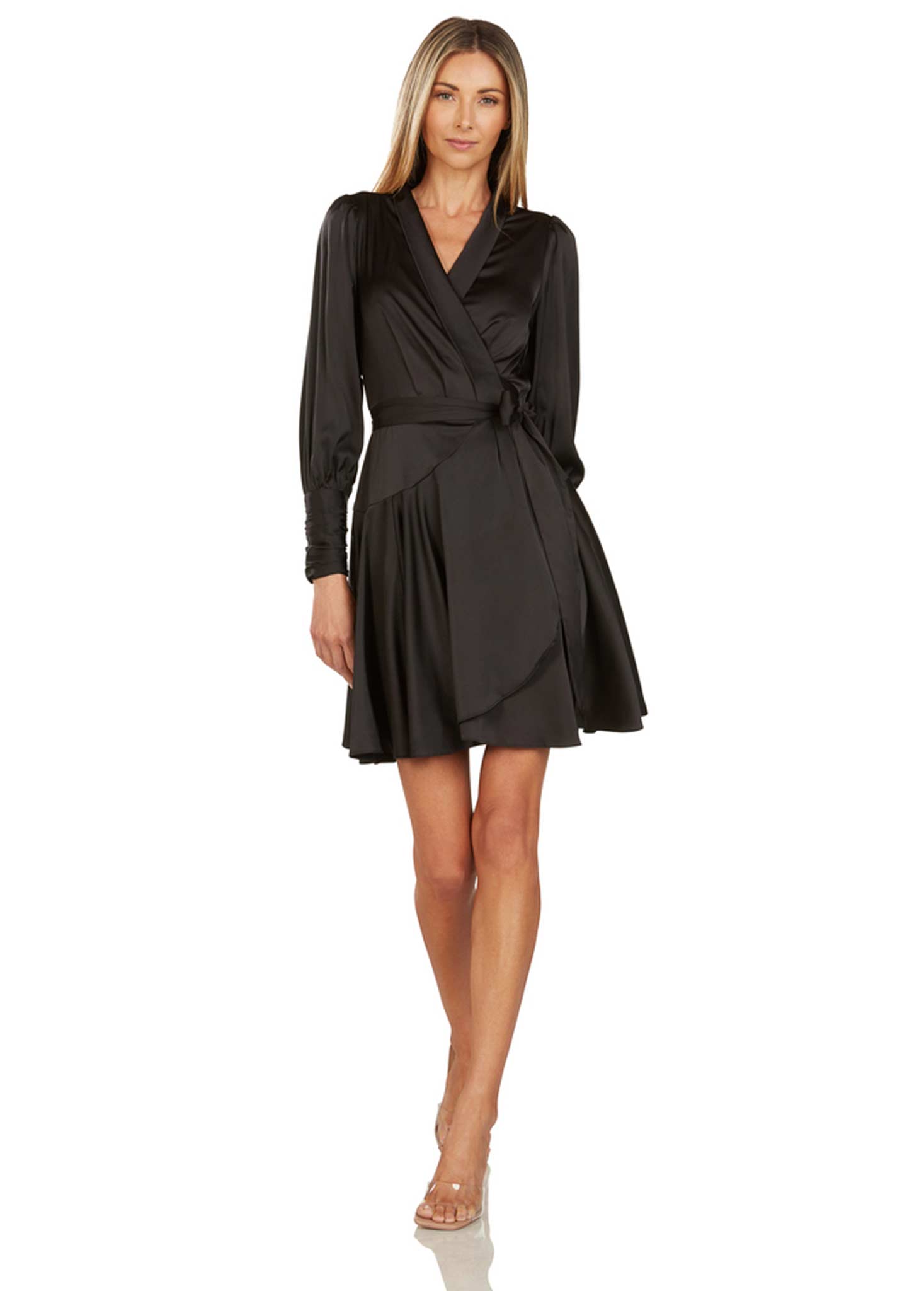 ALBERTINE WRAP DRESS BLACK