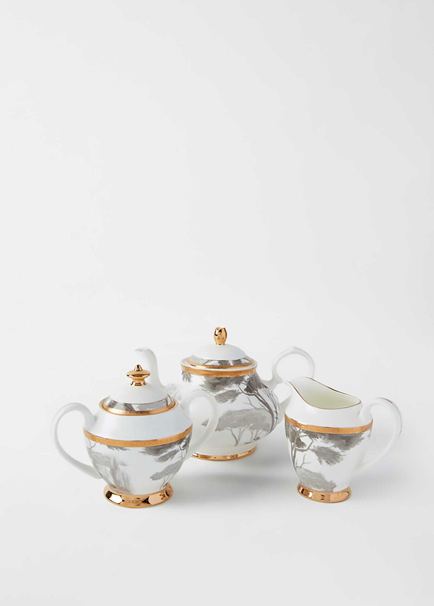 GRISAILLE BONE CHINA TEA SERVICE