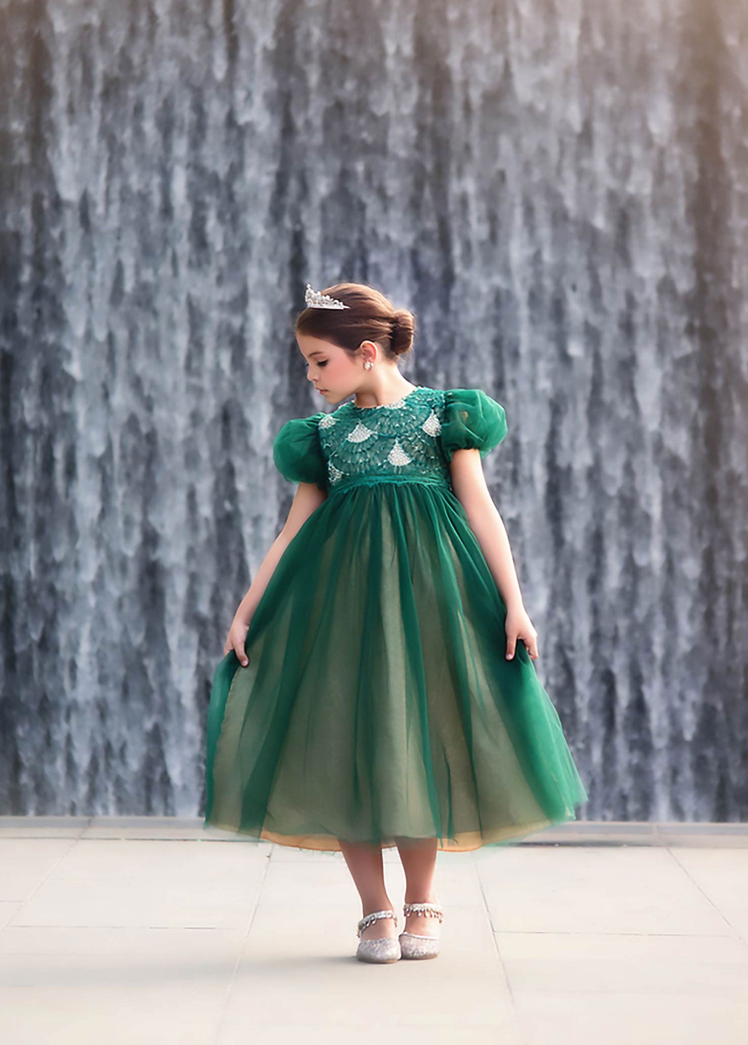 Jacqueline Gown Emerald - Main Image