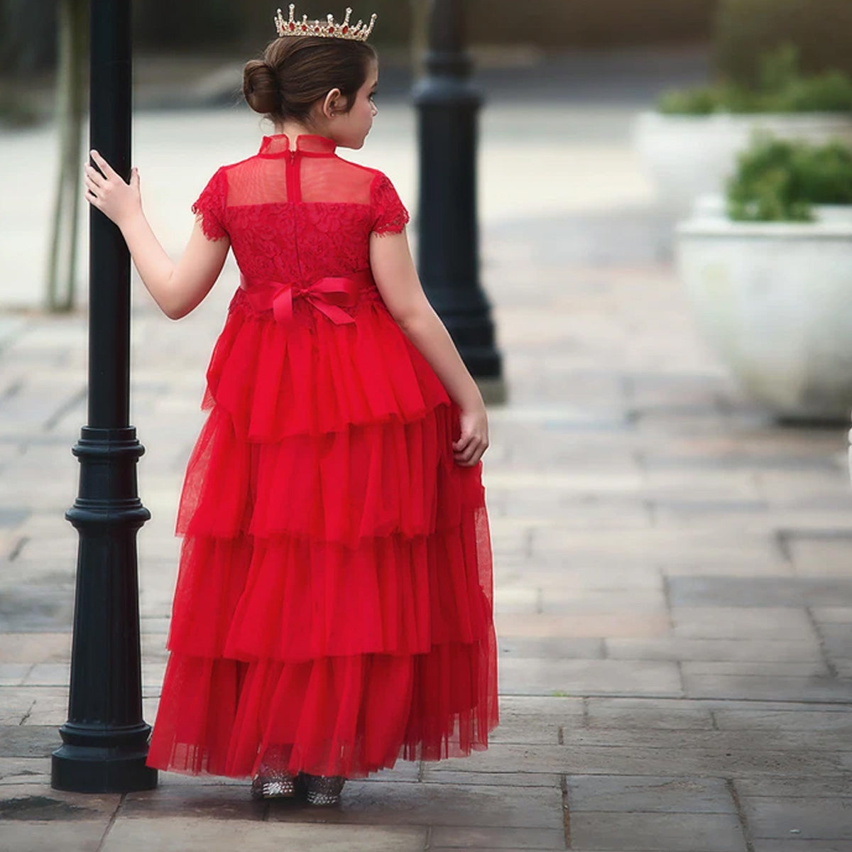 ARIANA GOWN & BELT SET CRIMSON