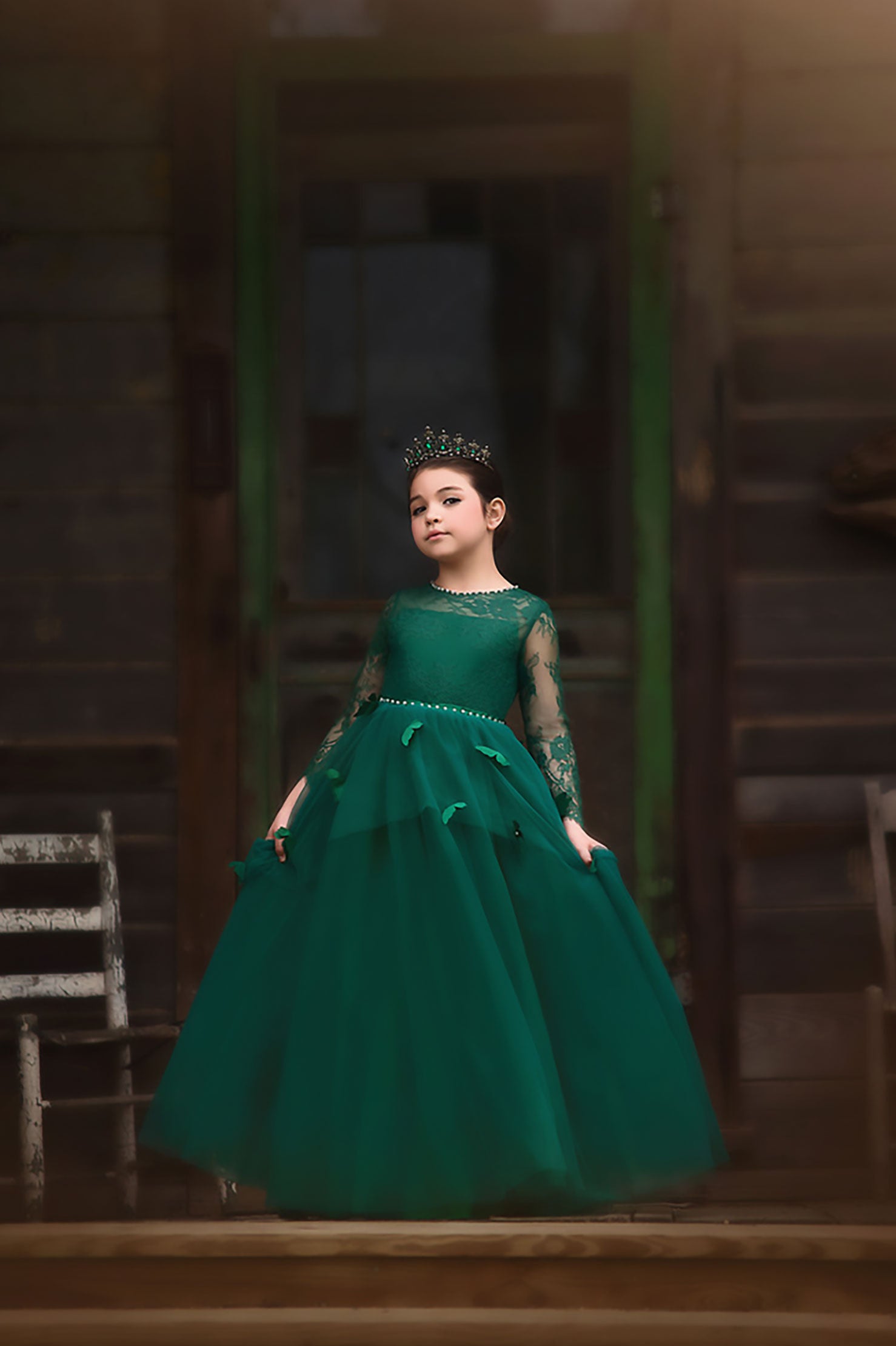 MARIPOSA GOWN EMERALD