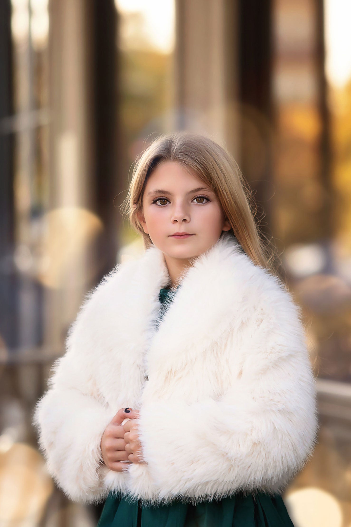 MIA FAUX FUR JACKET IVORY