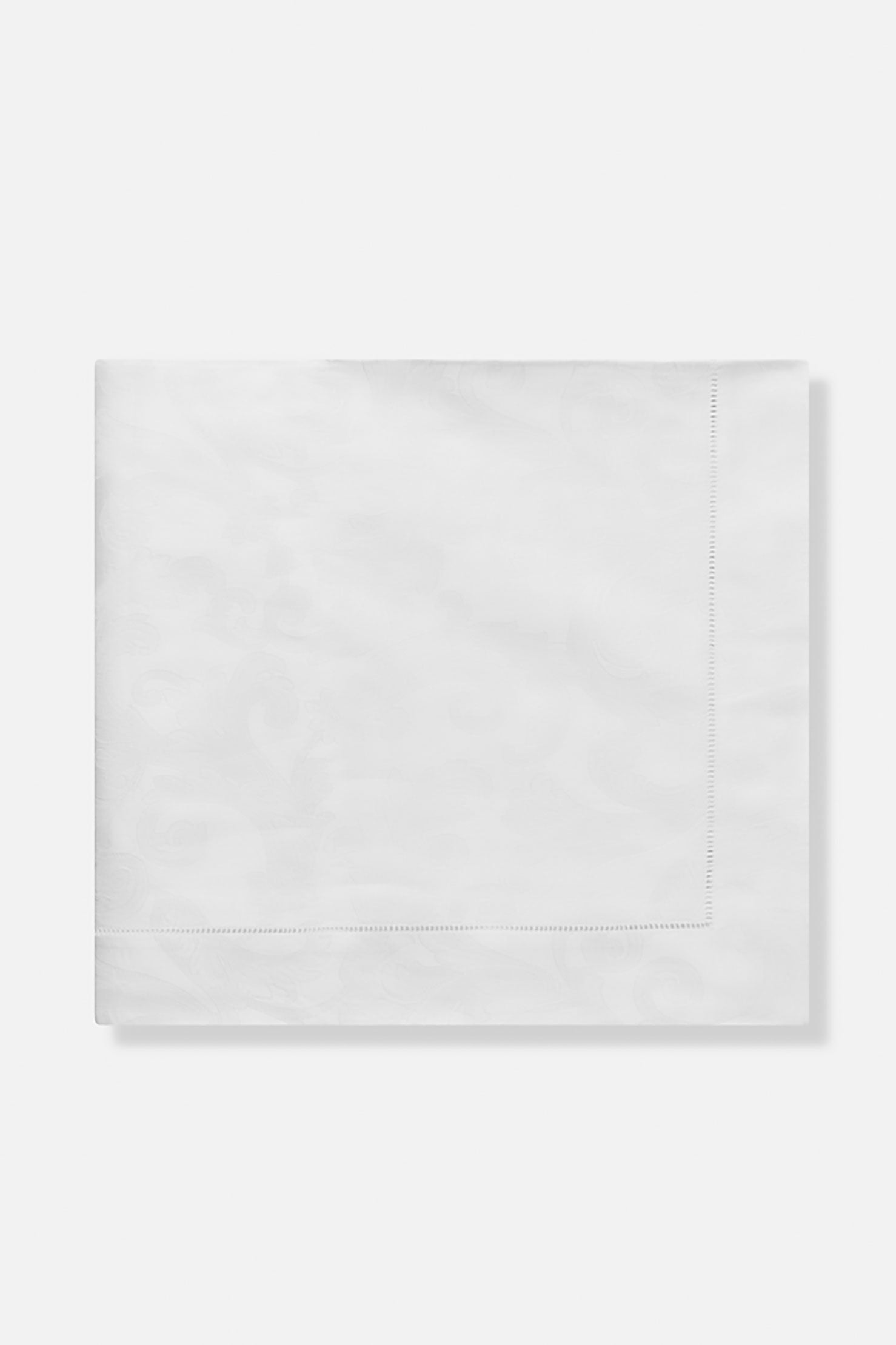 MILANO WHITE JACQUARD TABLE CLOTH 116" X 56" RECTANGLE