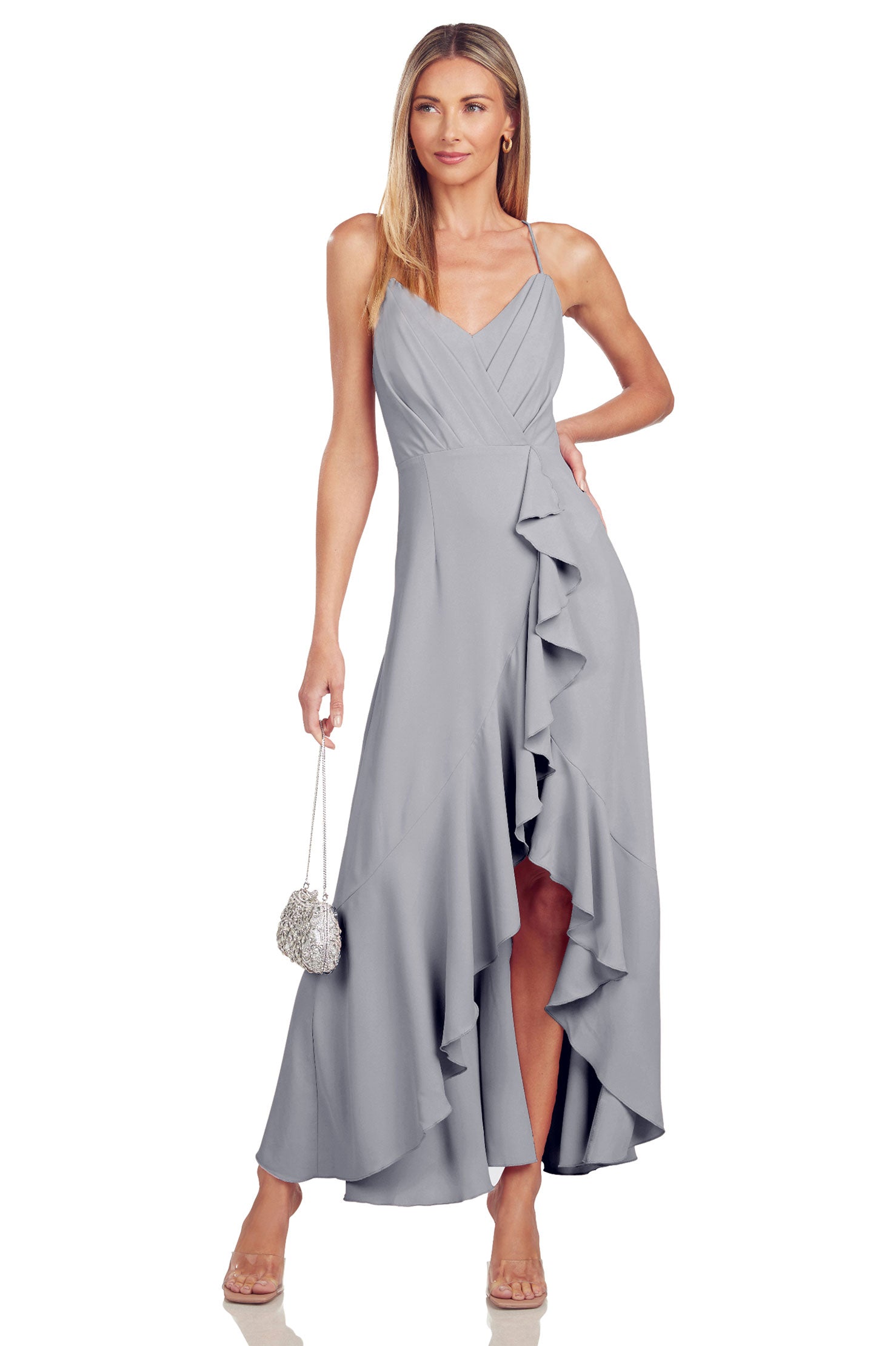 PAIGE GOWN SILVER BLUE