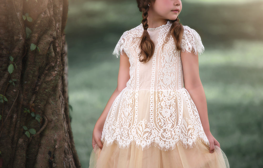 GWENDOLYN GOWN-WHITE/NATURAL