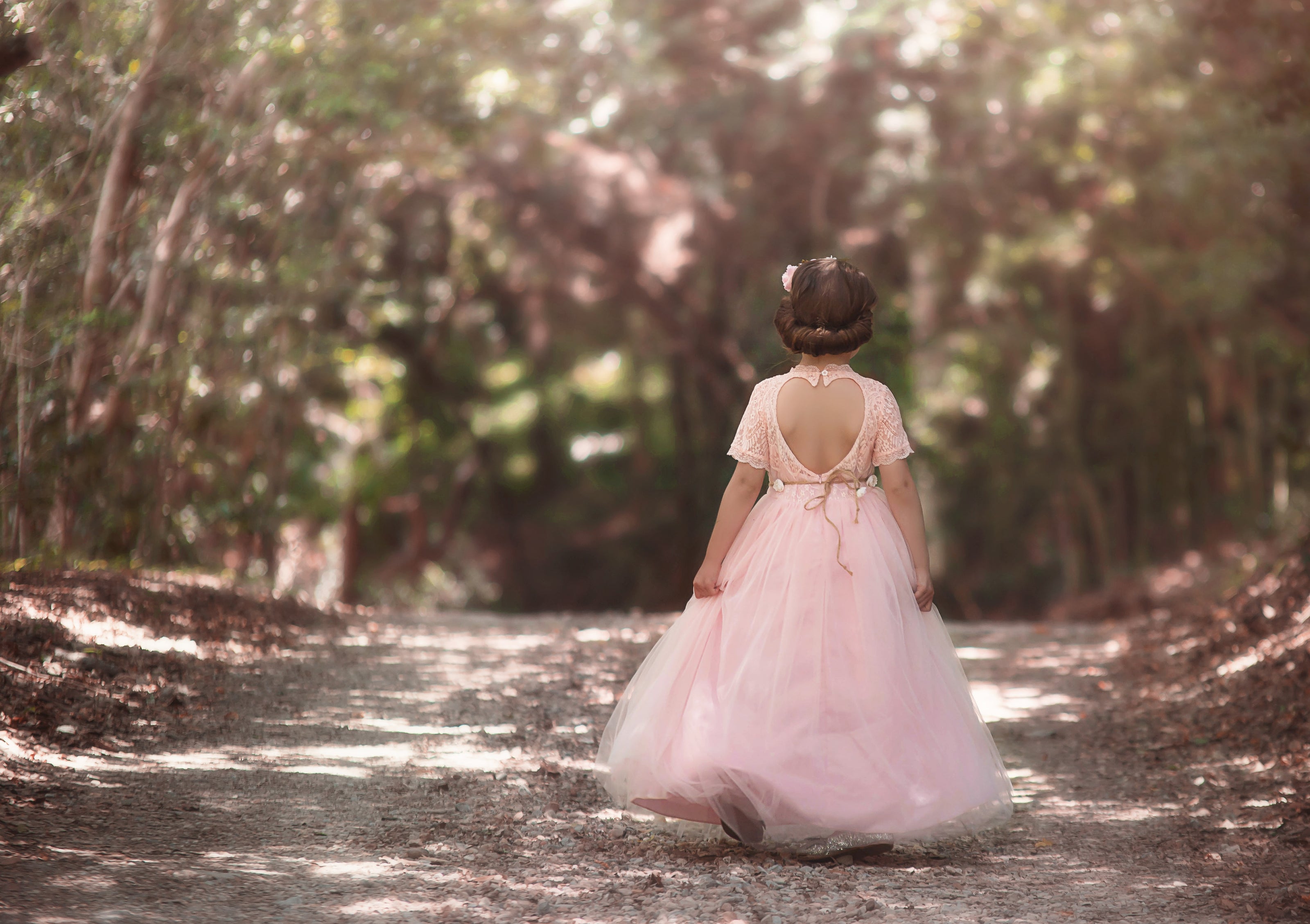 Gracie Gown & Belt Set Pink