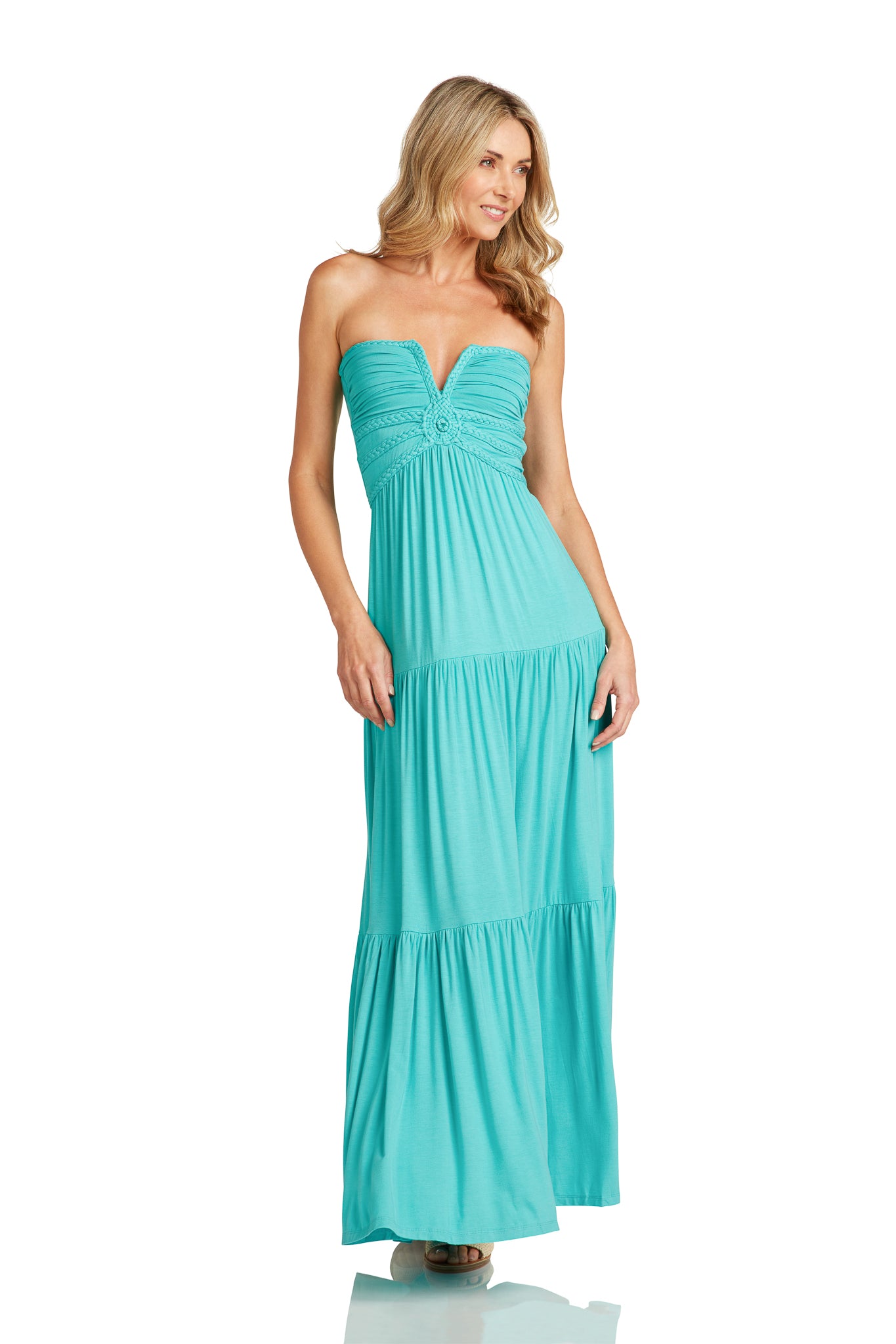 LUCILLE MAXI DRESS TURQUOISE