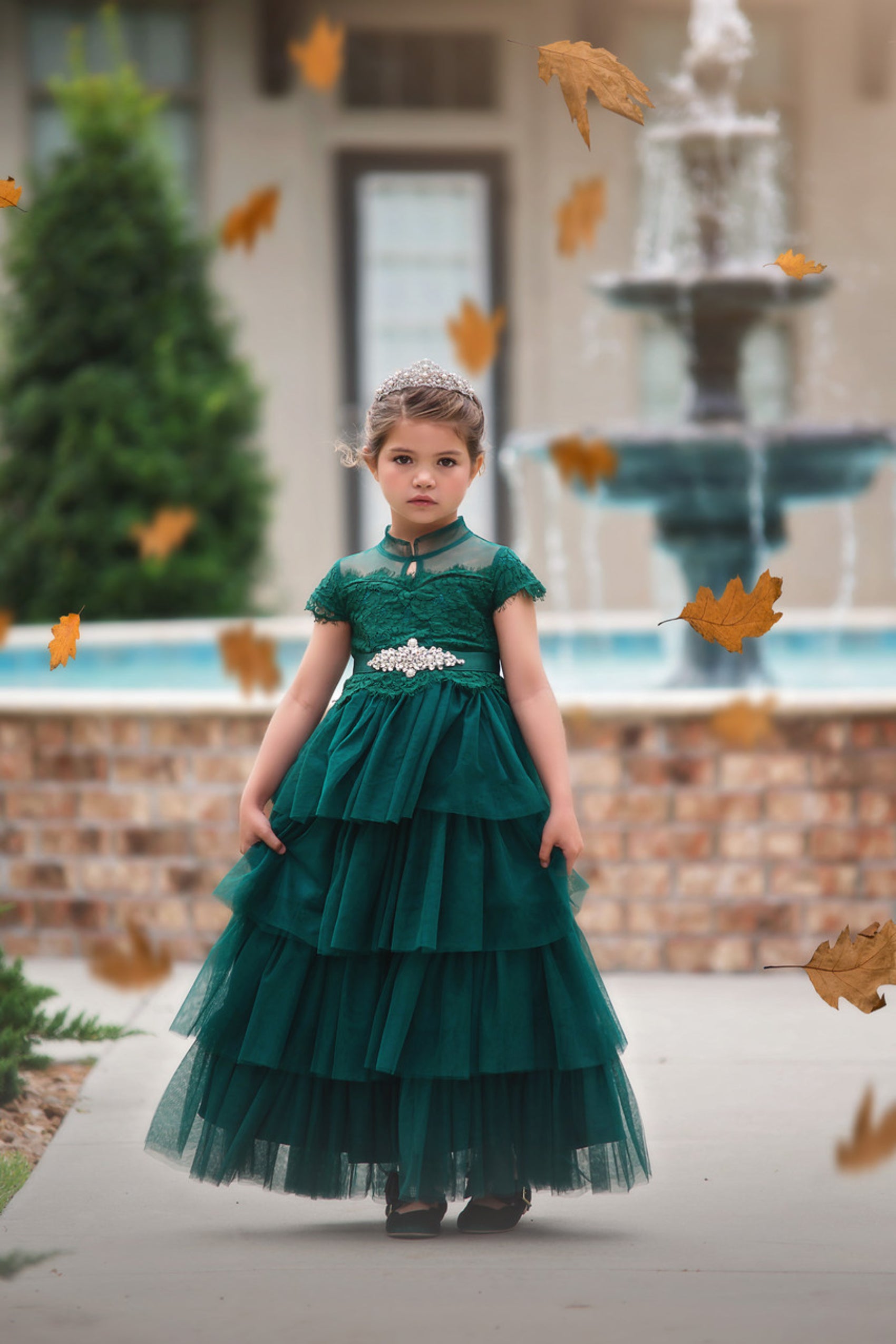 ARIANA GOWN & BELT SET EMERALD