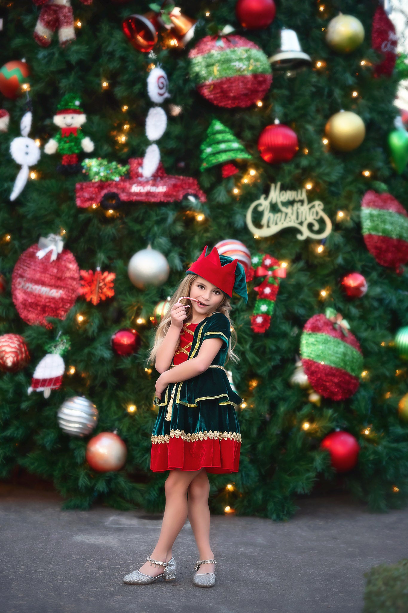 JANIE THE ELF DRESS & HAT SET