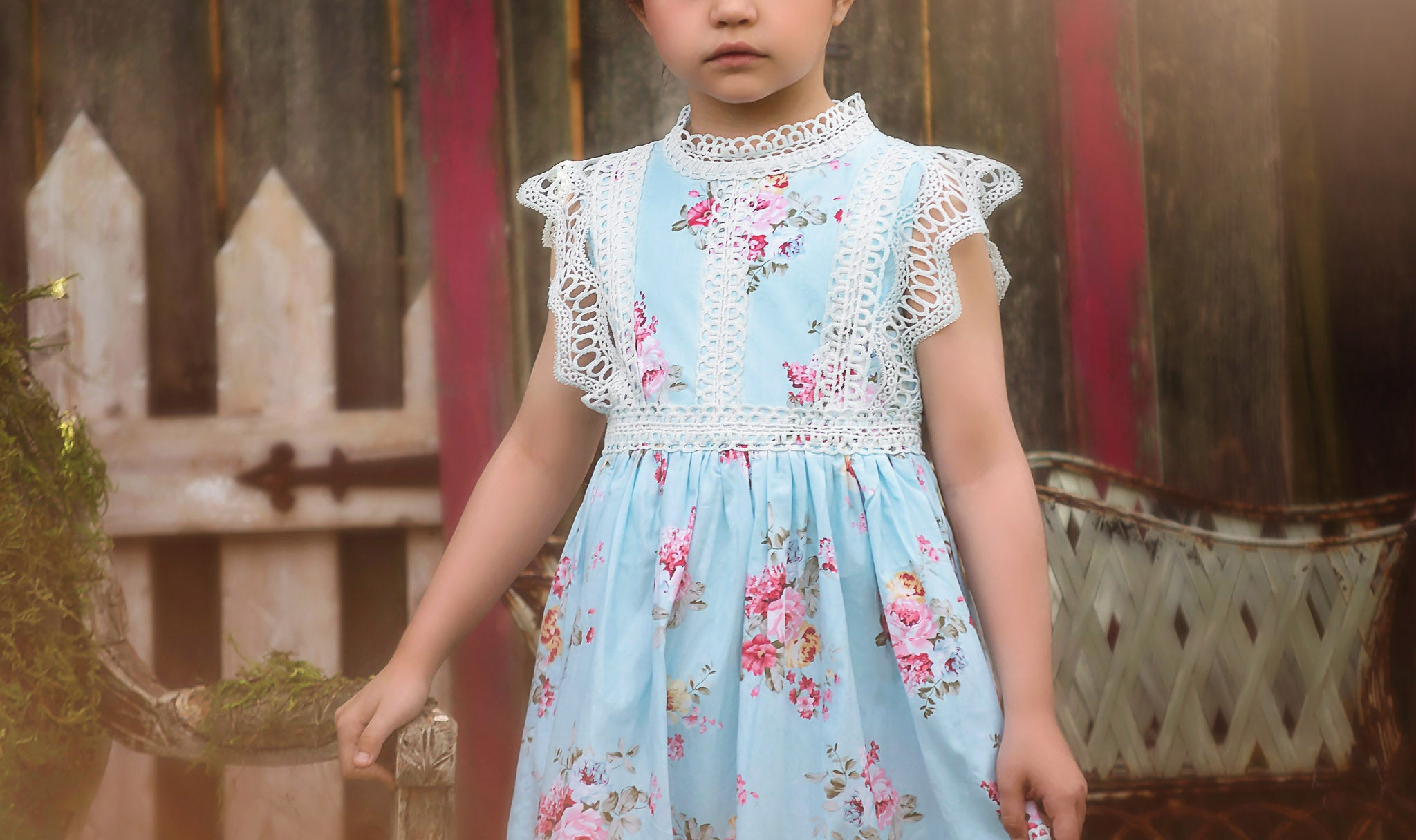 EVERLY DRESS PROVINCIAL BLEU FLORAL