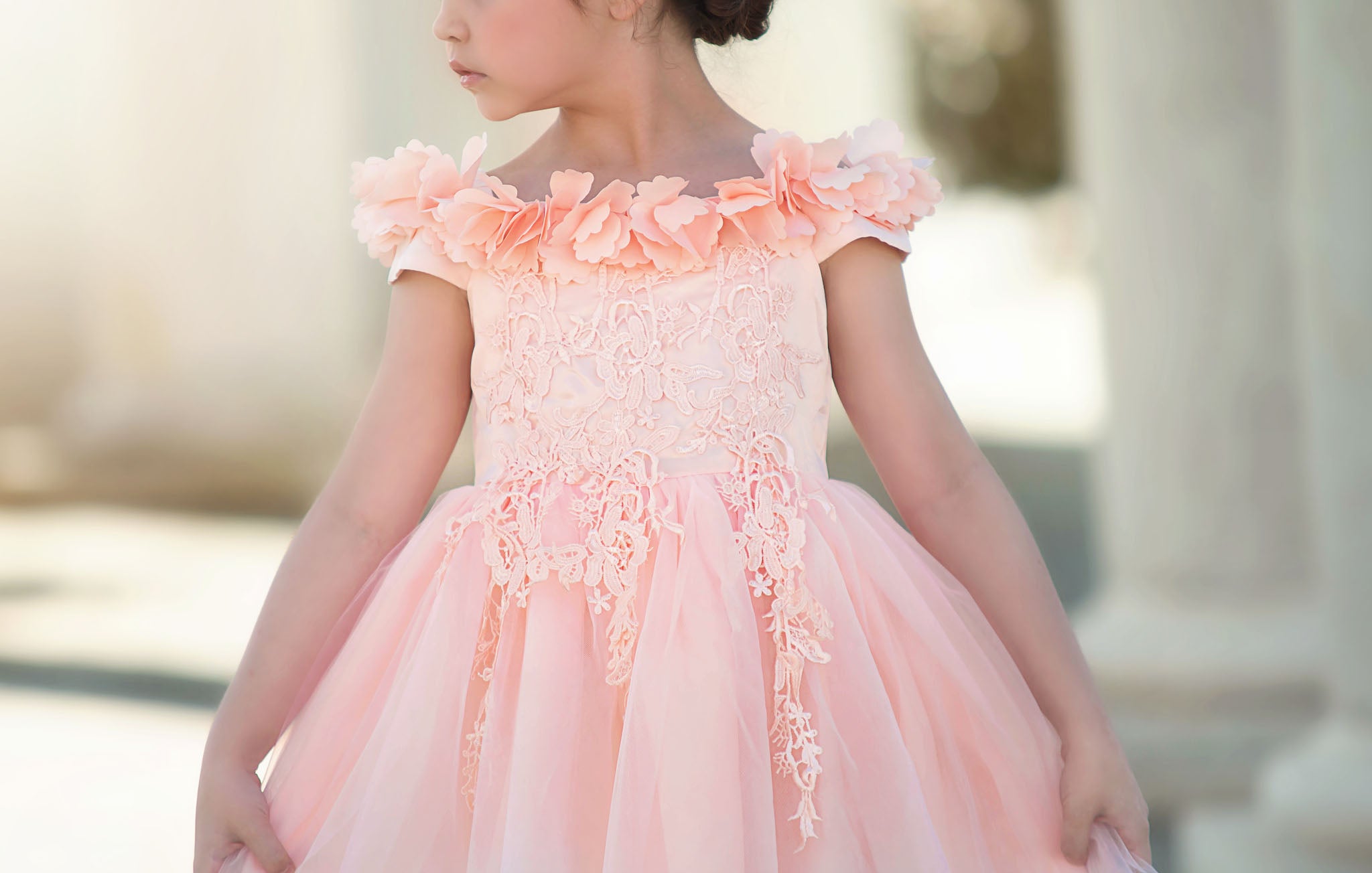 BELLE GOWN PEACHY PINK