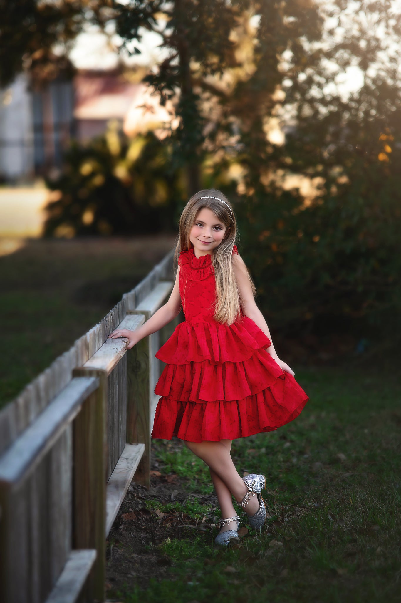 JOELLE DRESS CRIMSON