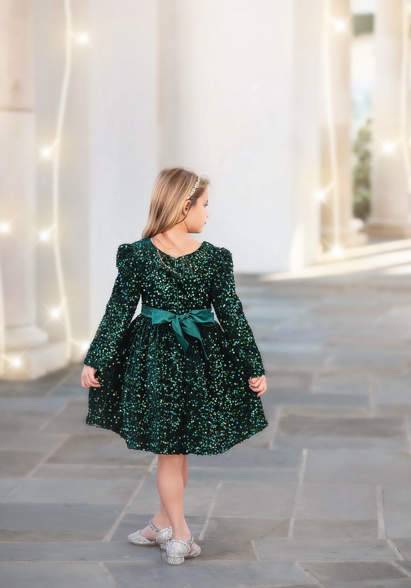 EMMA SEQUIN DRESS EMERALD