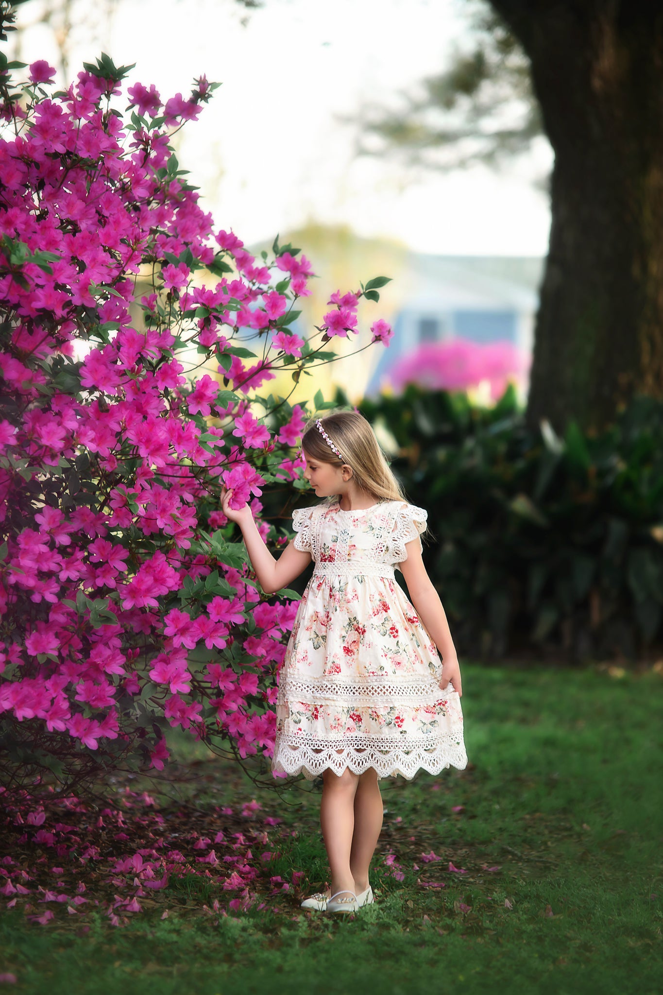 EVERLY DRESS PROVINCIAL IVORY FLORAL