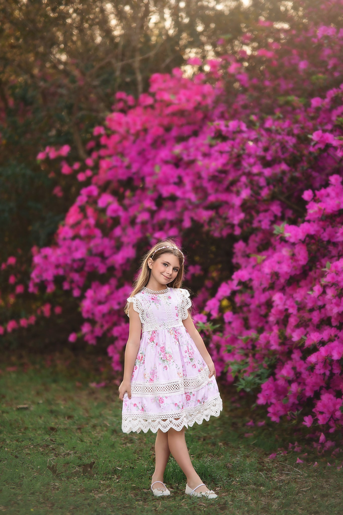 EVERLY DRESS PROVINCIAL PINK FLORAL