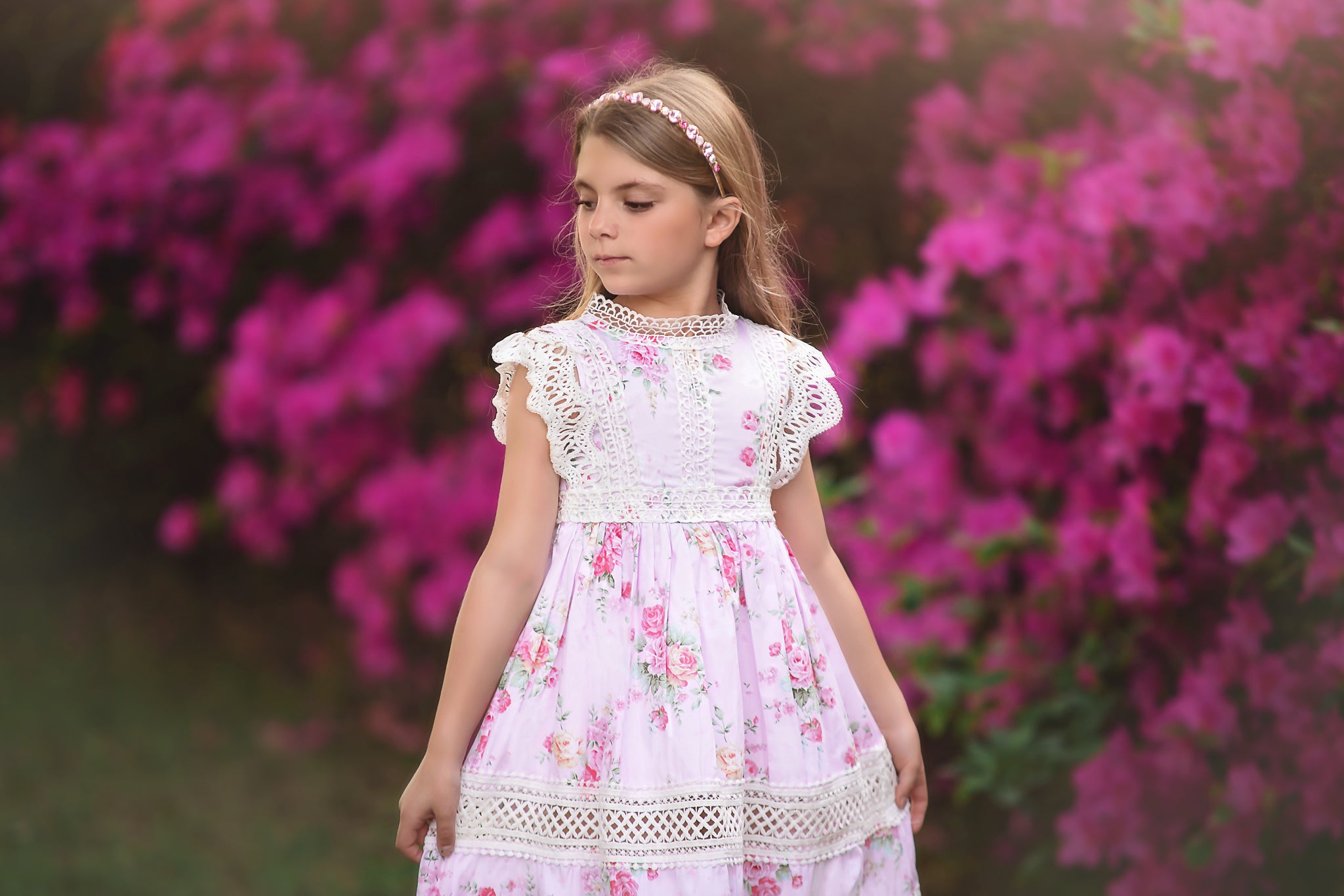 EVERLY DRESS PROVINCIAL PINK FLORAL