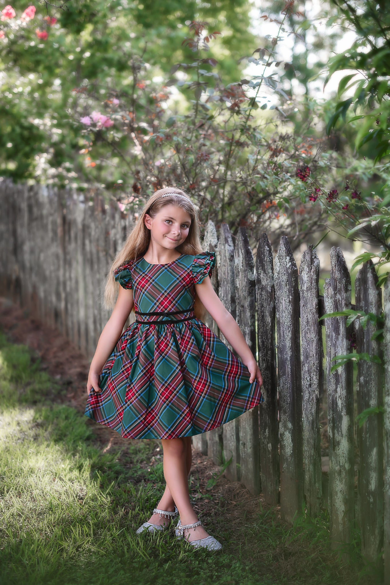 FALL DRESS SALE RORY DRESS EMERALD TARTAN